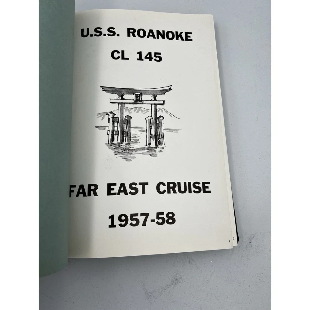 USS Roanoke CL-145 Cruise Book Year Book U.S. Navy Light Cruiser Vintage 1957-58